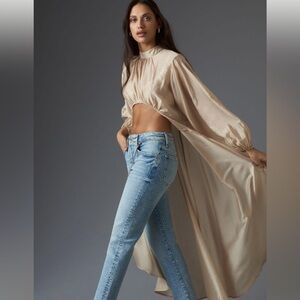 NWT Anthropologie Self Contrast High-Low Kaftan